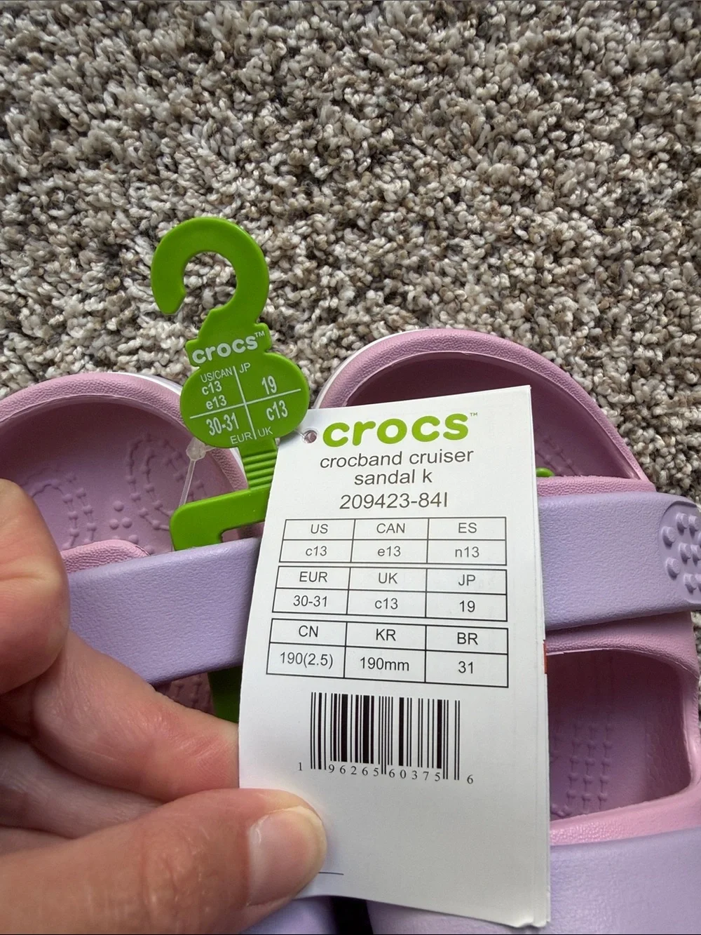 NWT CROCS Kids Pink Dual-Strap Sandals size toddler 13